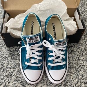 Turquoise Womens converse size 8